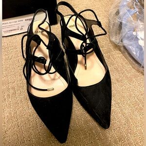 Zara lace mid heel shoes 8.5